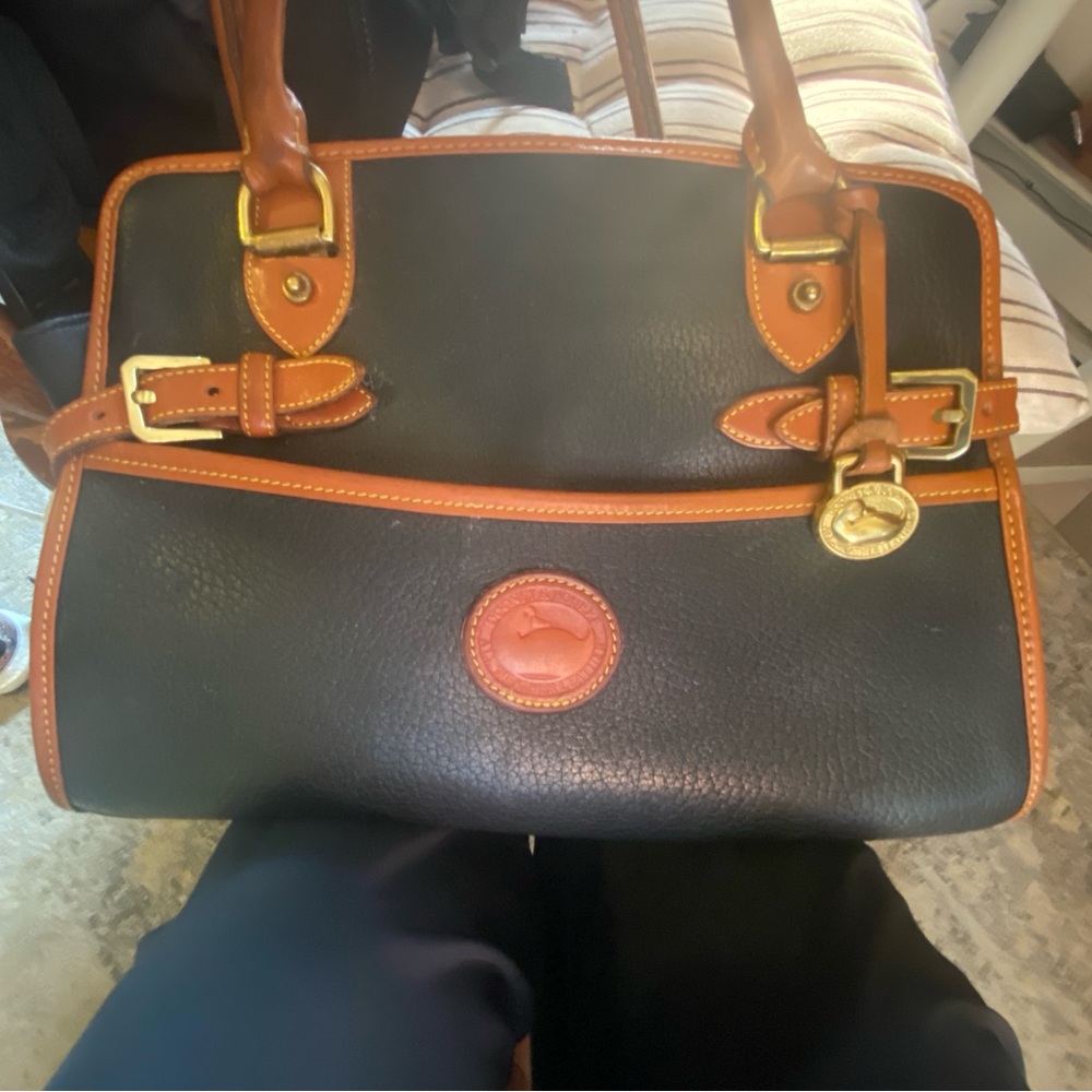 Black and Brown Leather Handbag